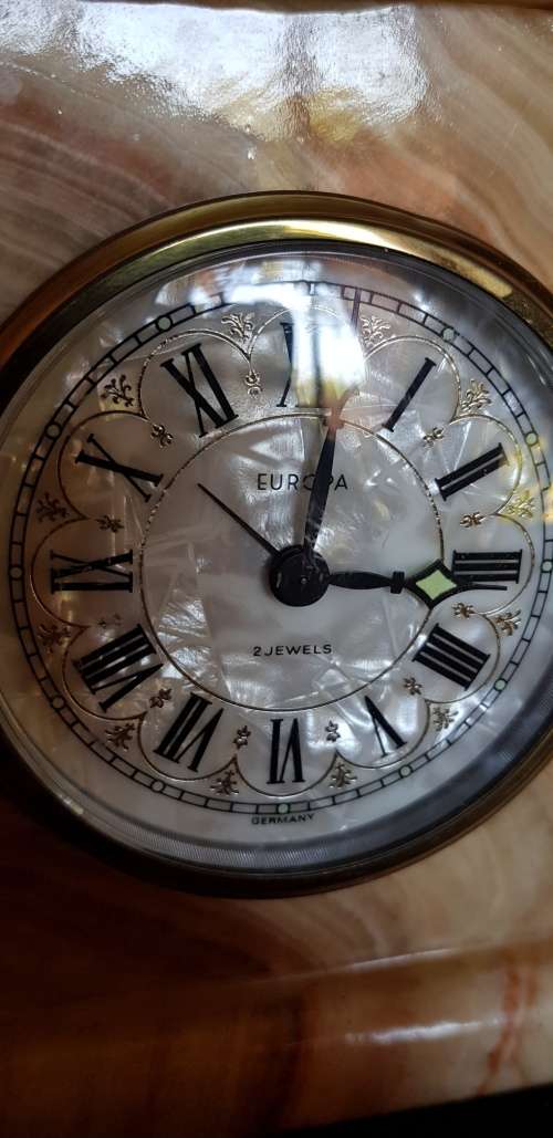 Stunning Europa 2 Jewels Mantel Piece Clock from Germany