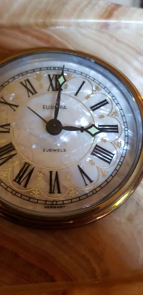 Stunning Europa 2 Jewels Mantel Piece Clock from Germany