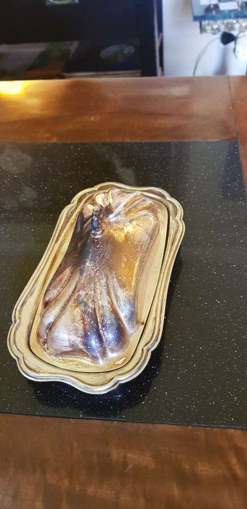 Silver Plated Lidded Butter Dish