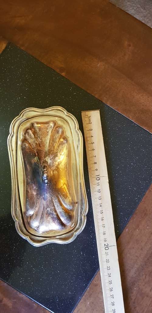 Silver Plated Lidded Butter Dish