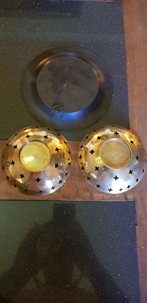 2 Brass Bowls plus an Egyptian wall plate