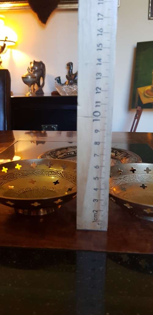 2 Brass Bowls plus an Egyptian wall plate