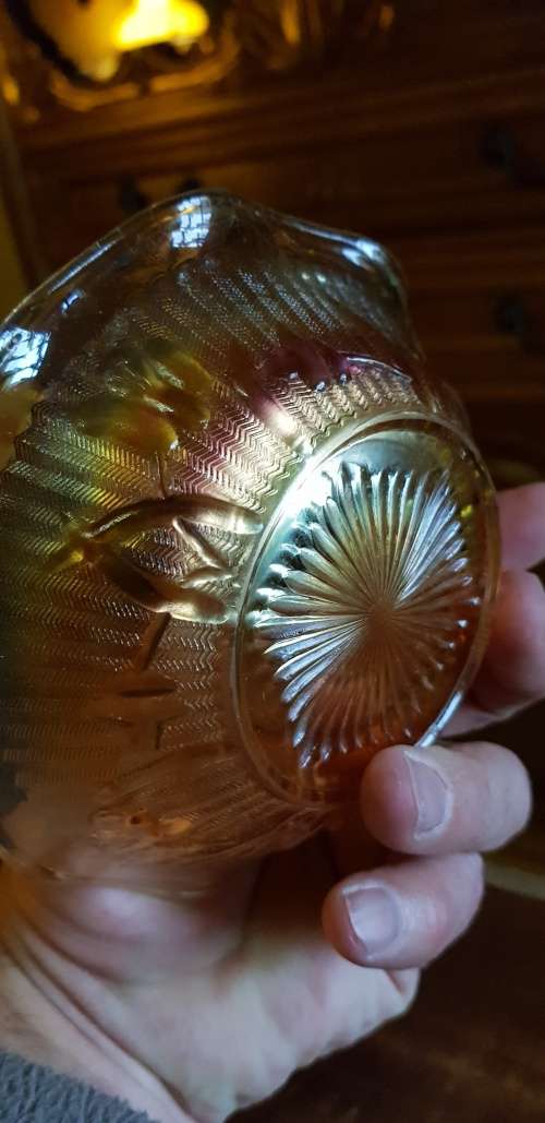 2 X Vintage Carnival Glass Bowls