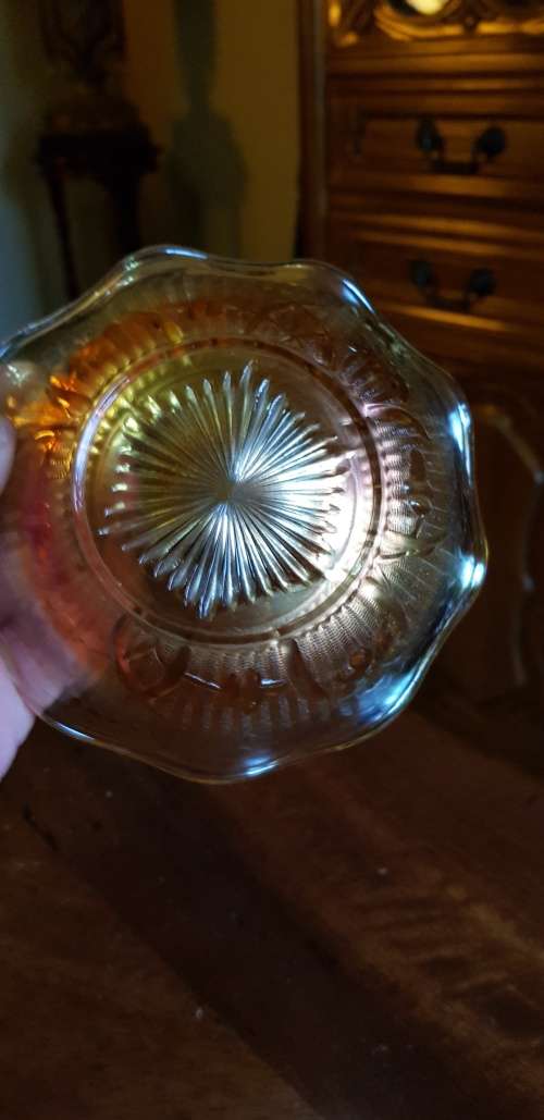 2 X Vintage Carnival Glass Bowls