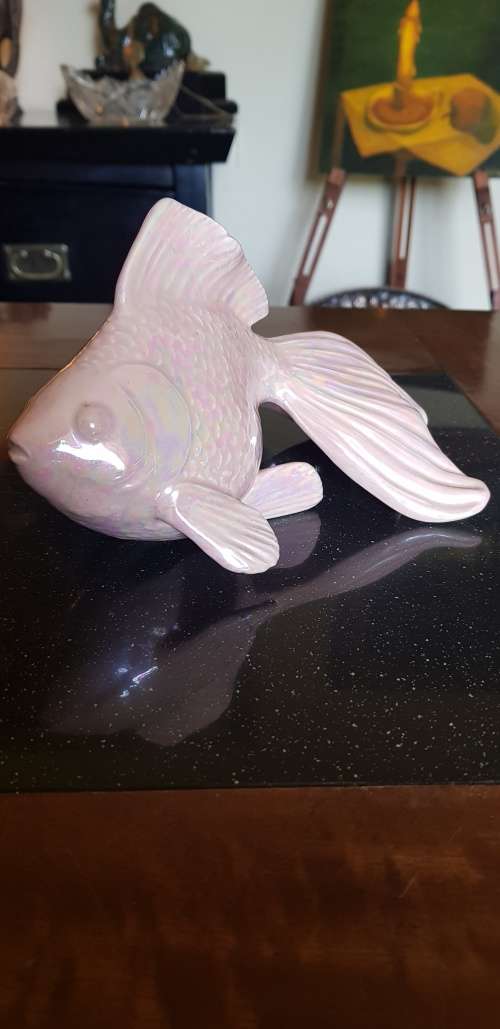 Pink Luster ware Fish