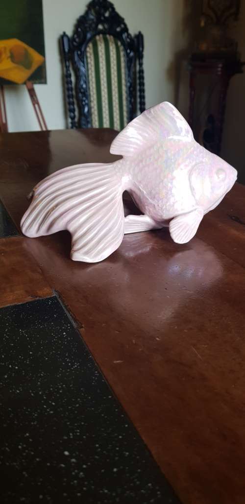 Pink Luster ware Fish