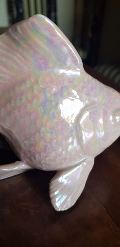Pink Luster ware Fish