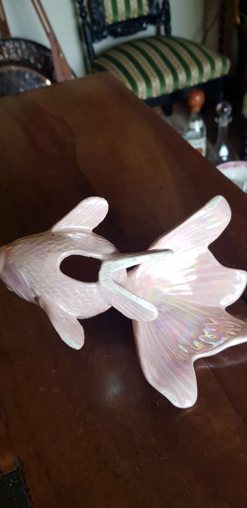 Pink Luster ware Fish