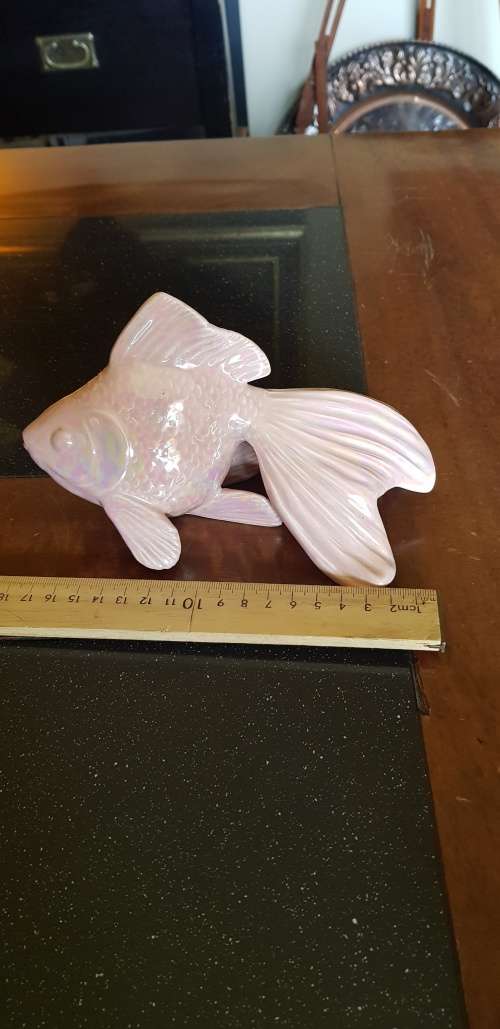 Pink Luster ware Fish