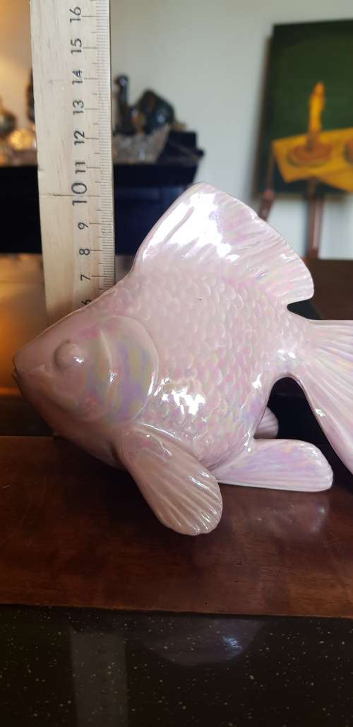 Pink Luster ware Fish