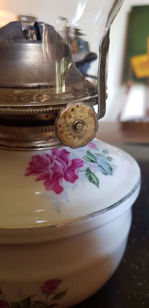 Large Porcelain Paraffin Lamp