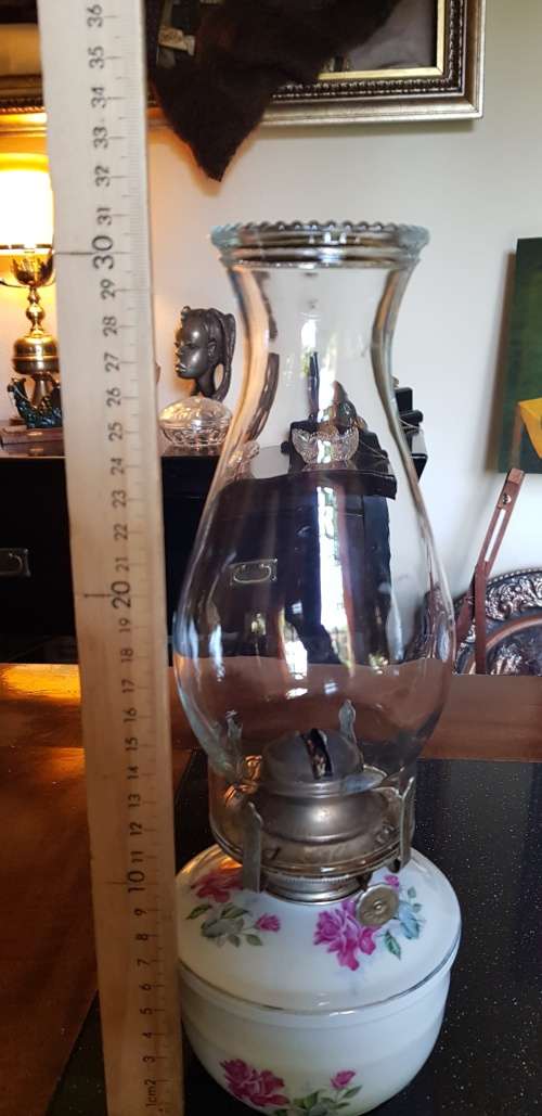 Large Porcelain Paraffin Lamp