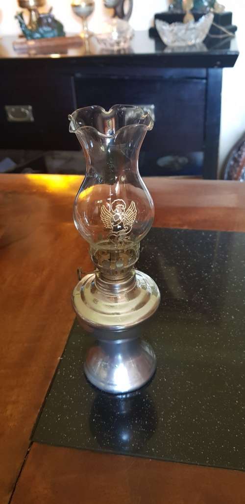 Silver coloured Paraffin lamp