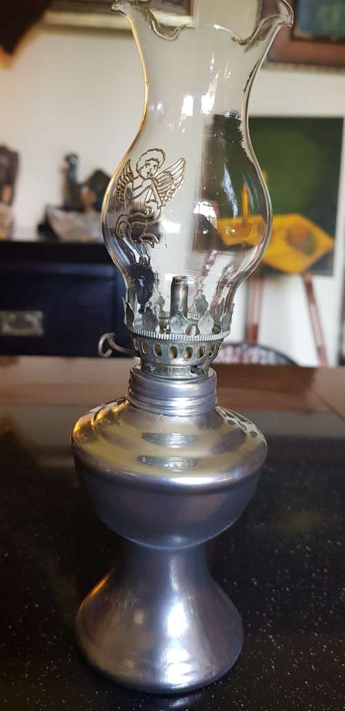 Silver coloured Paraffin lamp