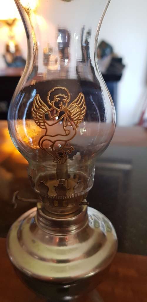 Silver coloured Paraffin lamp