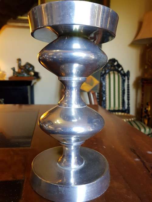 3 Silver Coloured Candle Stick Stands