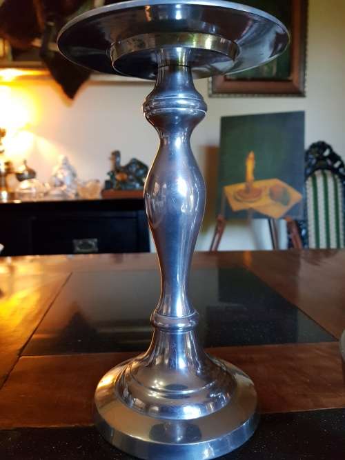 3 Silver Coloured Candle Stick Stands