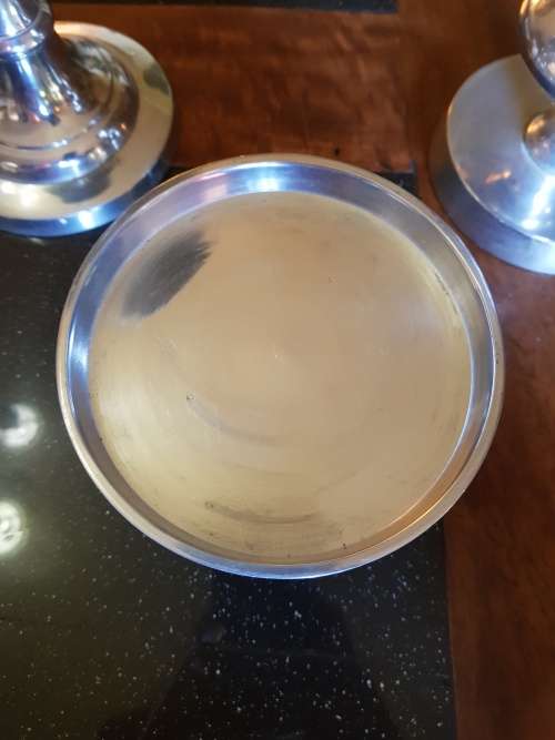 3 Silver Coloured Candle Stick Stands