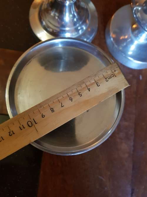 3 Silver Coloured Candle Stick Stands