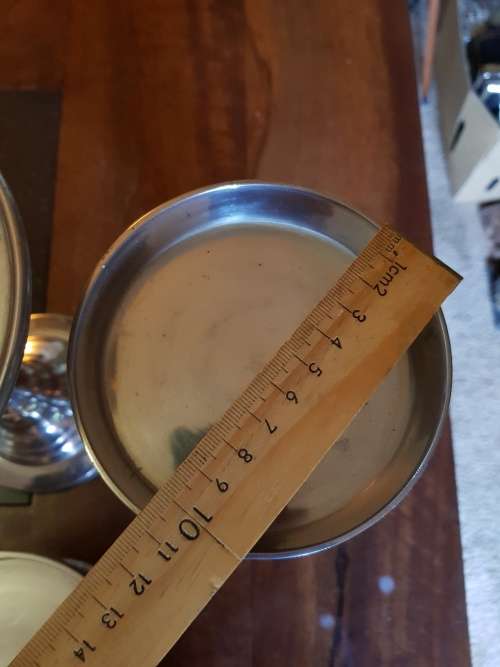 3 Silver Coloured Candle Stick Stands