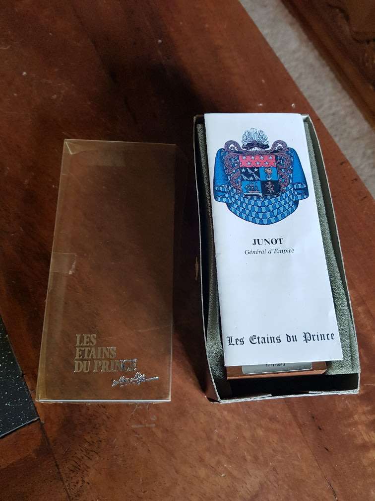 Vintage Les Etains Du Prince. General Junot. Marked & Boxed