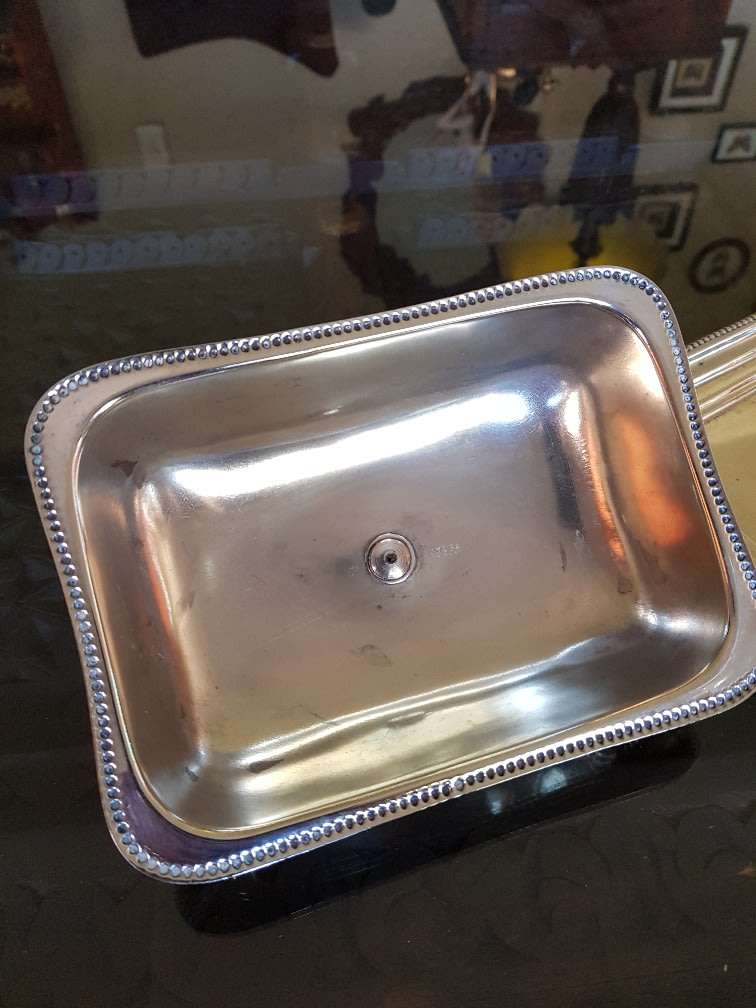 Beautiful Vintage Silver Plated Lidded Butter Dish. Marked
