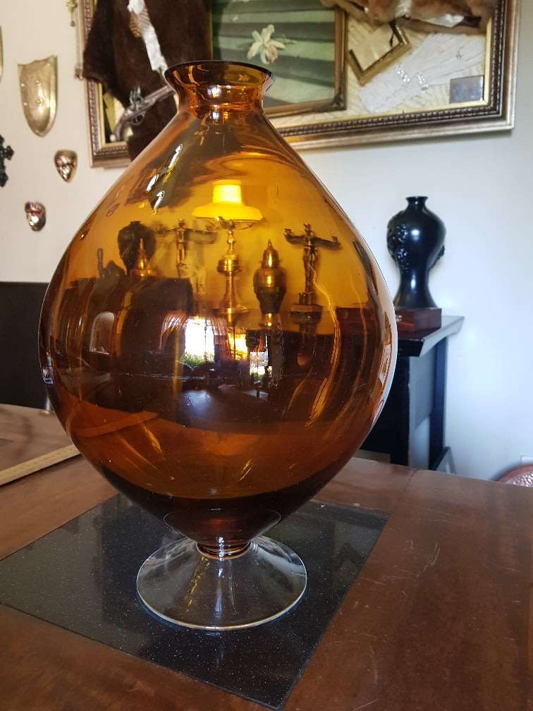 Absolutely Stunning Large Amber Vase. Stands 40 cm Tall