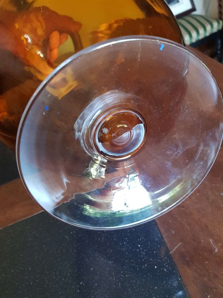 Absolutely Stunning Large Amber Vase. Stands 40 cm Tall