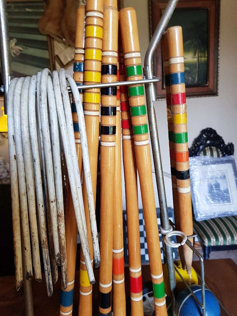 Stunning Vintage Croquet Set plus Trolley. Complete