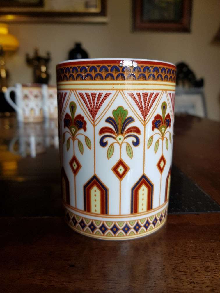 Beautiful Set of Queens Imari Mugs. Marked