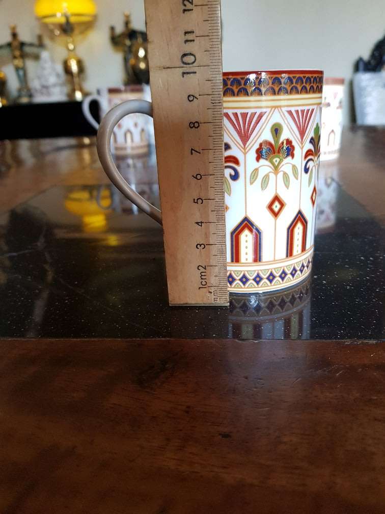 Beautiful Set of Queens Imari Mugs. Marked