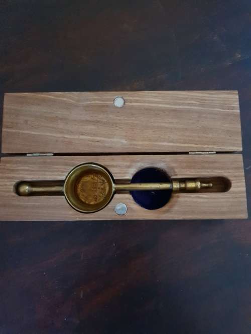 FREE SHIPPING!!!  Randall Wicomb Brass Tot Measurer. Makers Mark Engraved.