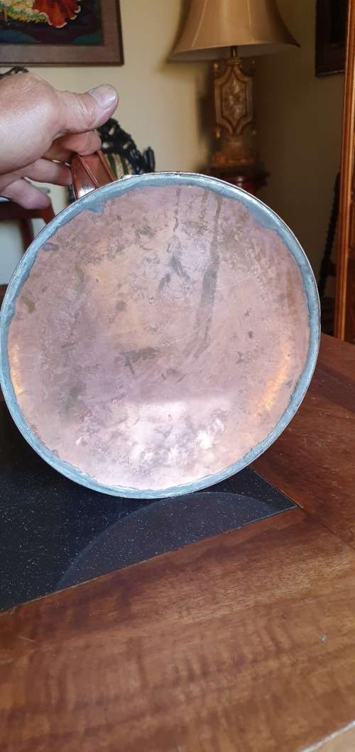 Rare Antique Bensons Copper Milk Churn With Enamel Inner. 40cm Tall incl Handle