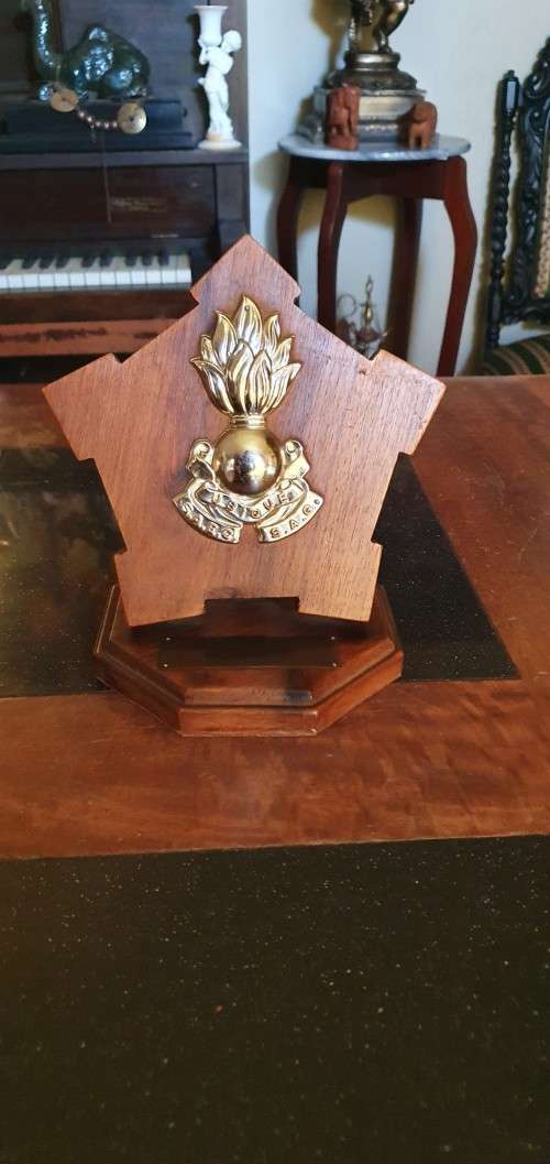 Militaria Plaque. MAJ.  T.H.N Van der Hoven 1976