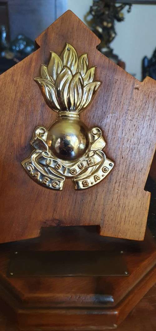 Militaria Plaque. MAJ.  T.H.N Van der Hoven 1976