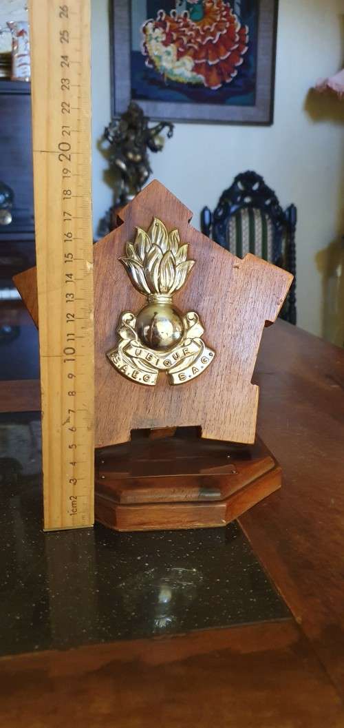 Militaria Plaque. MAJ.  T.H.N Van der Hoven 1976