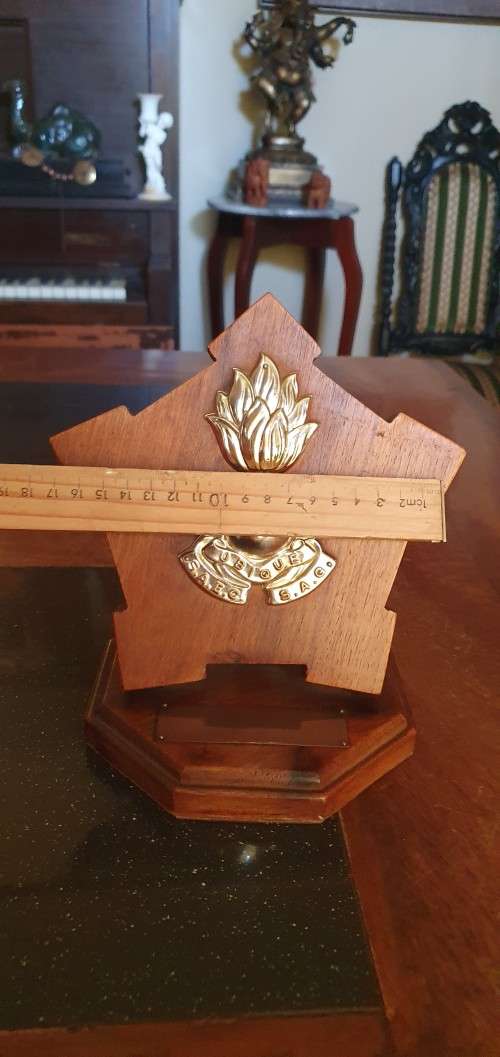 Militaria Plaque. MAJ.  T.H.N Van der Hoven 1976