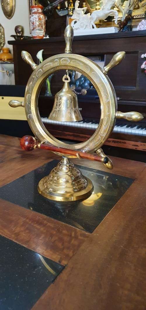 Absolutely Stunning Large Brass Wheel Gong