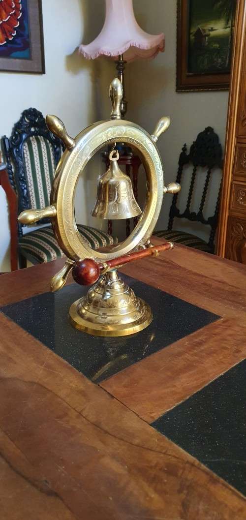 Absolutely Stunning Large Brass Wheel Gong
