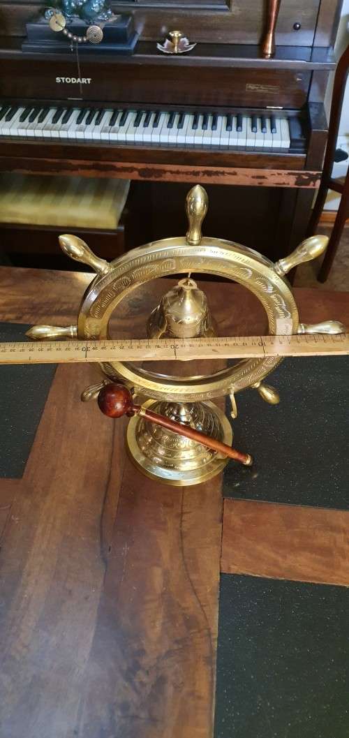 Absolutely Stunning Large Brass Wheel Gong
