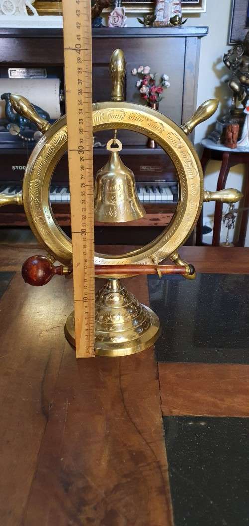 Absolutely Stunning Large Brass Wheel Gong