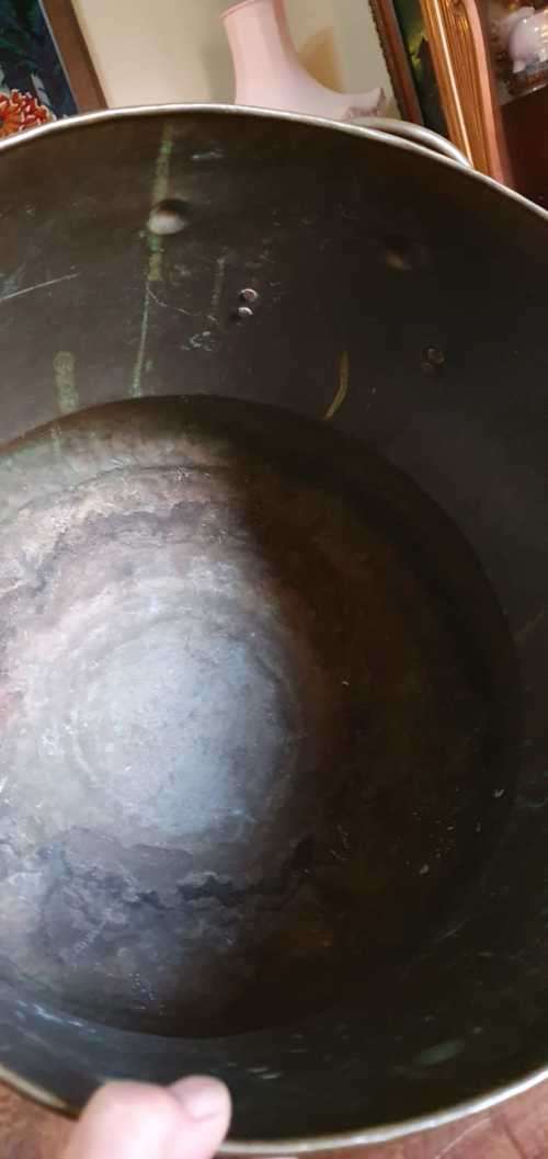 Big Round Brass Planter with handles