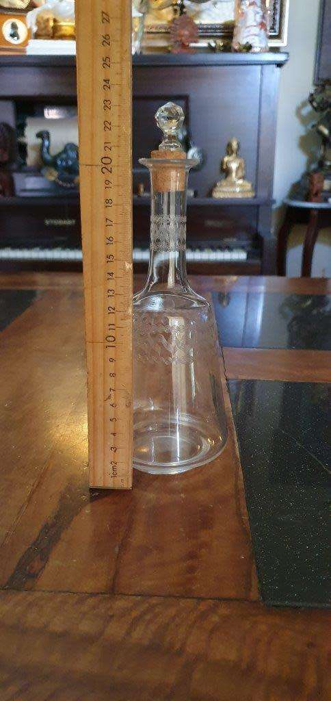 Stunning Etched Glass Decanter.