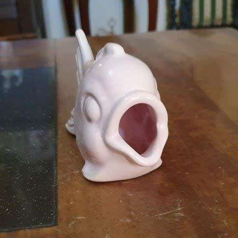 Pink Porcelain Fish Motif Vase