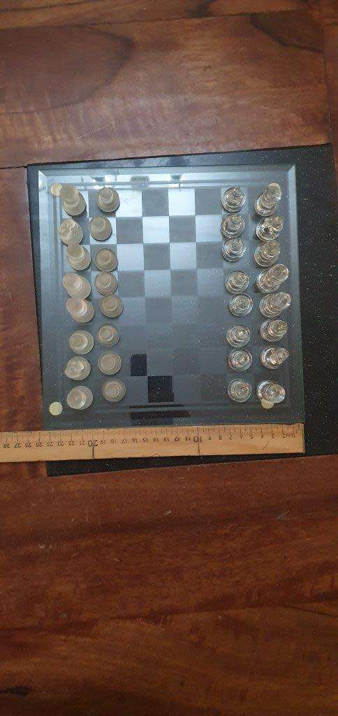 Beautiful Glass Chess Board.