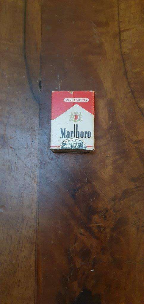 Vintage Metal Slide Open Marlboro Ashtray.