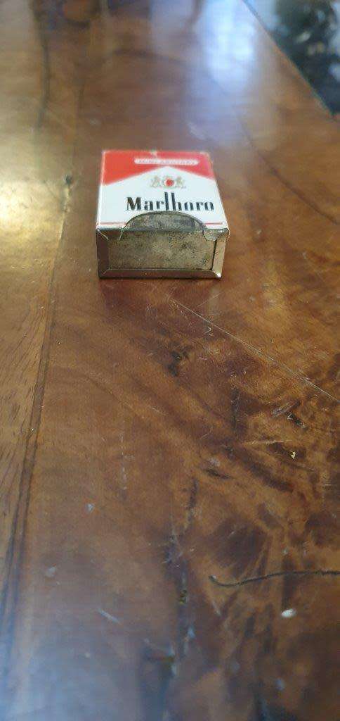 Vintage Metal Slide Open Marlboro Ashtray.
