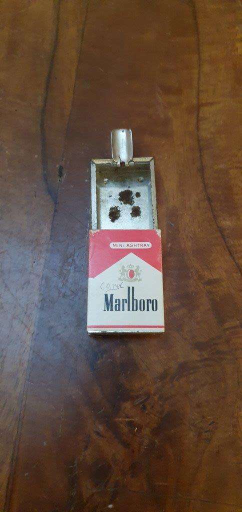 Vintage Metal Slide Open Marlboro Ashtray.