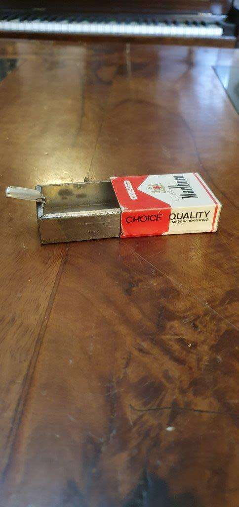 Vintage Metal Slide Open Marlboro Ashtray.