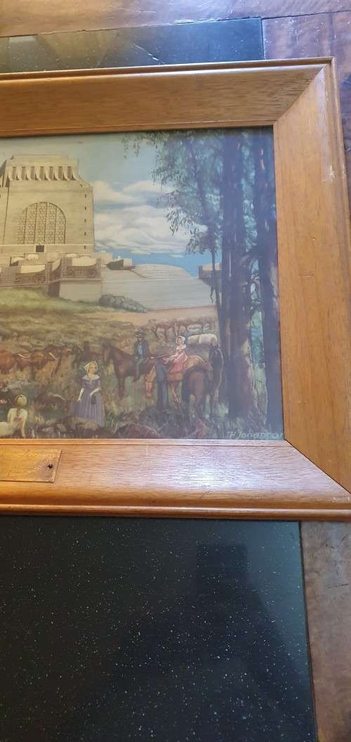 Vintage Framed Print of the Voortrekker Monument 16/12/1949